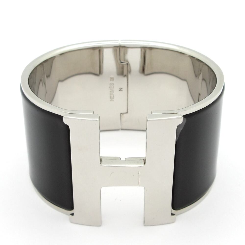 Hermรจs Click Crack TGM Bangle Silver Black
